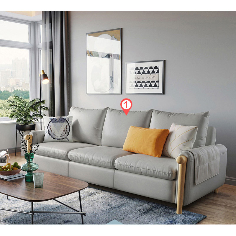 Italian Furniture Modern Living Room Home Leather Sofa