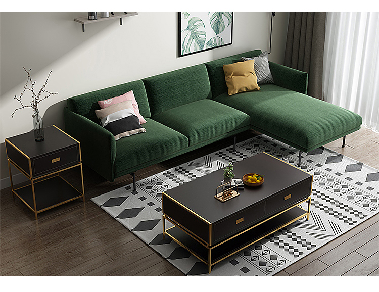 Luxury Wooden Designs Black Marble Small Coffee Table 