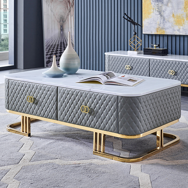 High Quality Useful Marble Top Modern Luxury Coffee Table 