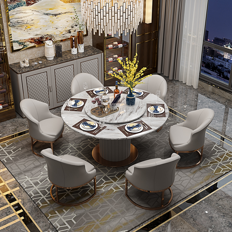 Modern Luxury Dining Table Set With 6 Chairs