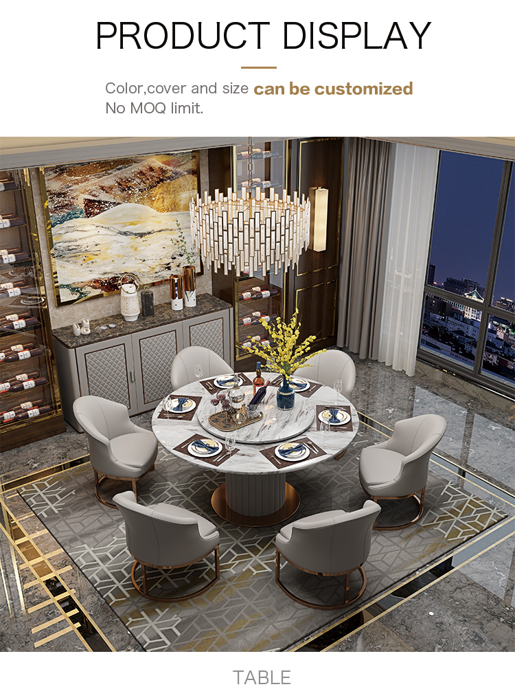 Modern Luxury Dining Table Set With 6 Chairs