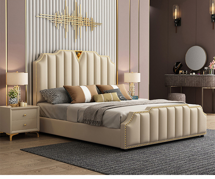 High End Queen King Size Bed Sets Furniture Bedroom Foam Bed
