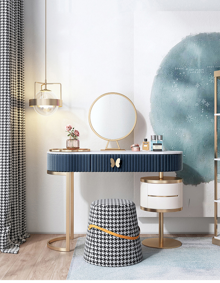 Small Marble Gold Dressing Table
