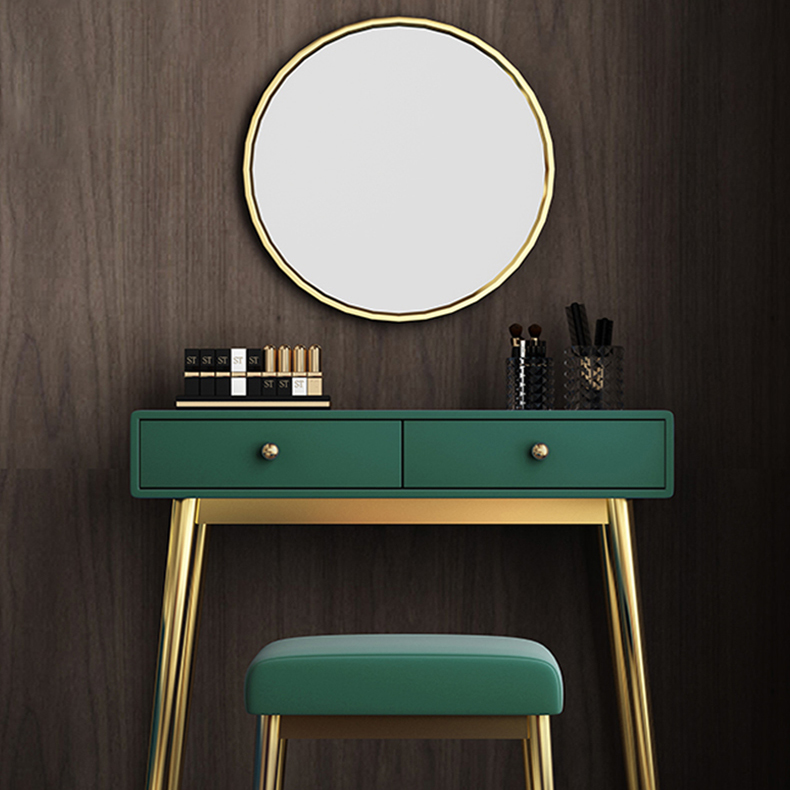 High End Elegant Green Leather Dresser Table 