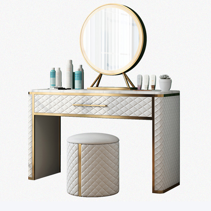 High Quality Light Luxury White Dressing Table