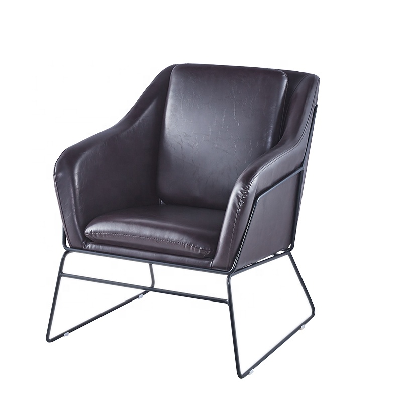  New Design Faux PU Dining Black Leather Chair