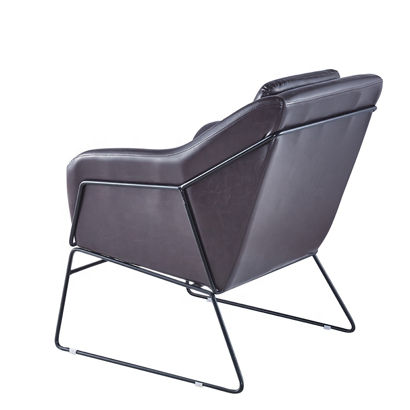  New Design Faux PU Dining Black Leather Chair
