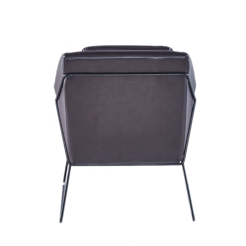  New Design Faux PU Dining Black Leather Chair