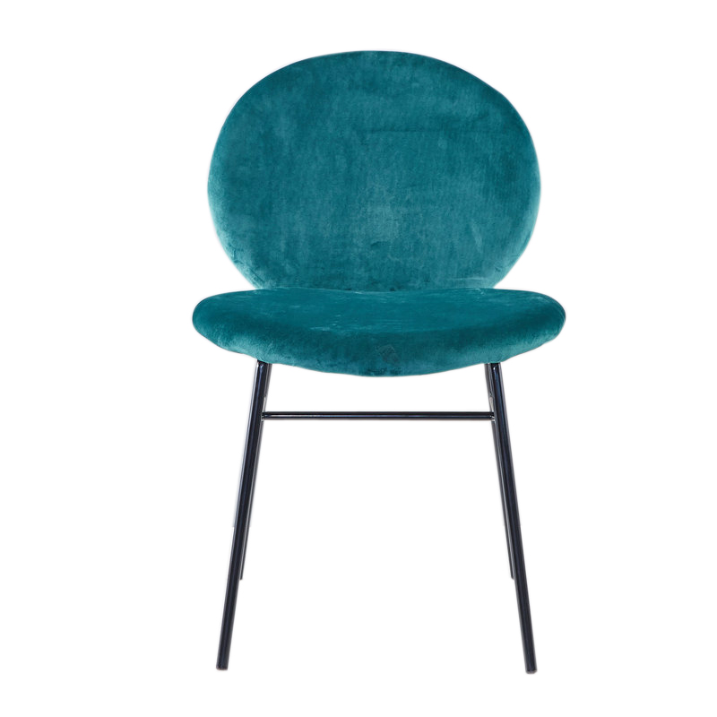 Green velvet fabric modern design dining room chairs