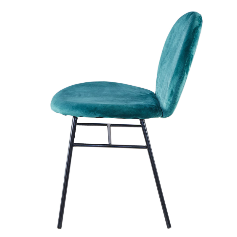 Green velvet fabric modern design dining room chairs