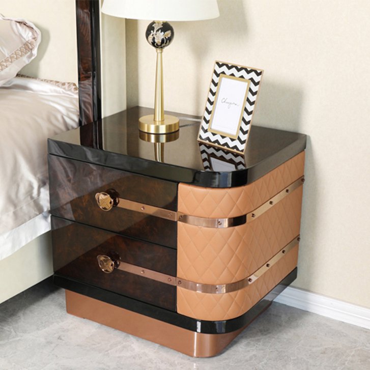 Luxury Orange Color Night Stand 