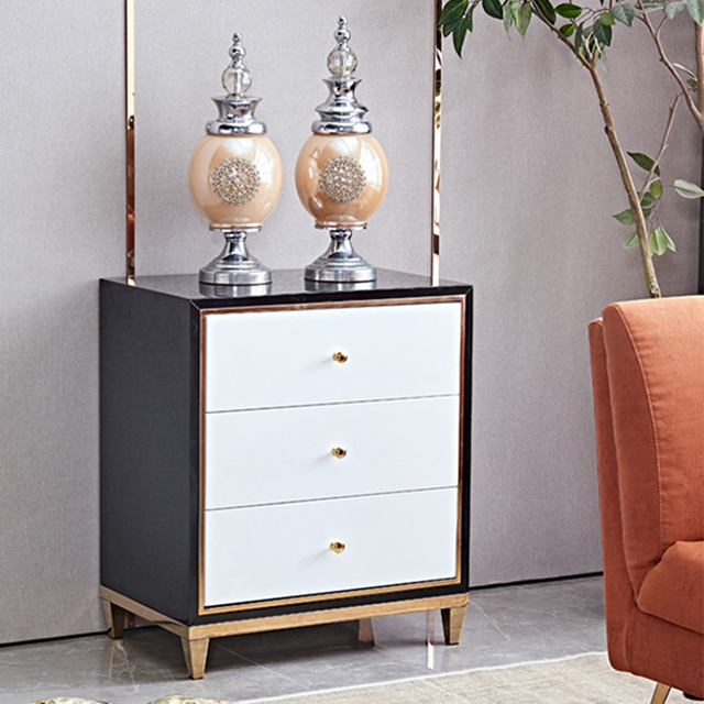 Luxury Night Stand With Gold Base
