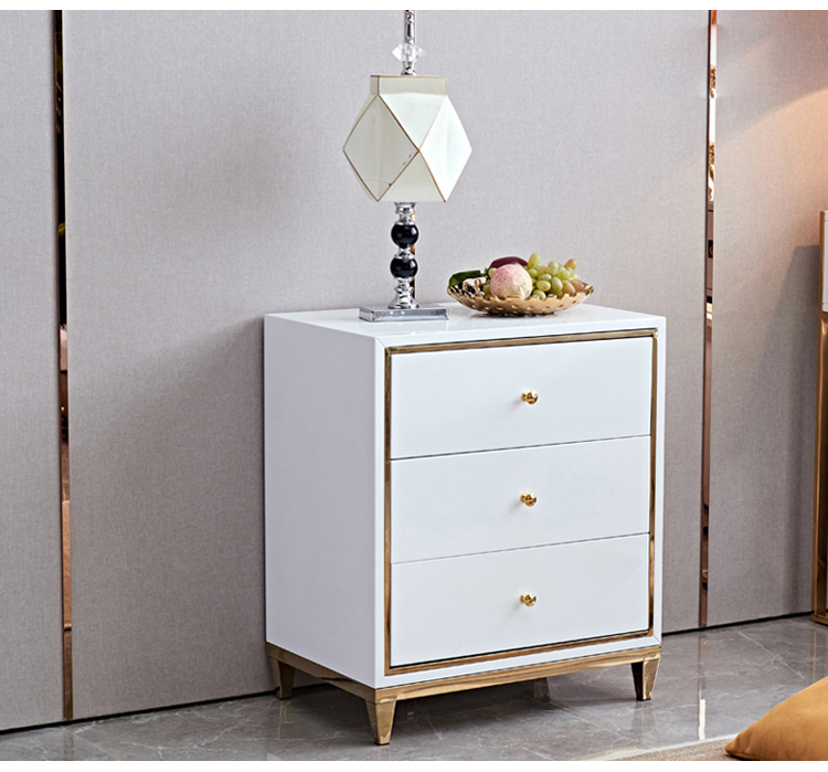 Luxury Night Stand With Gold Base