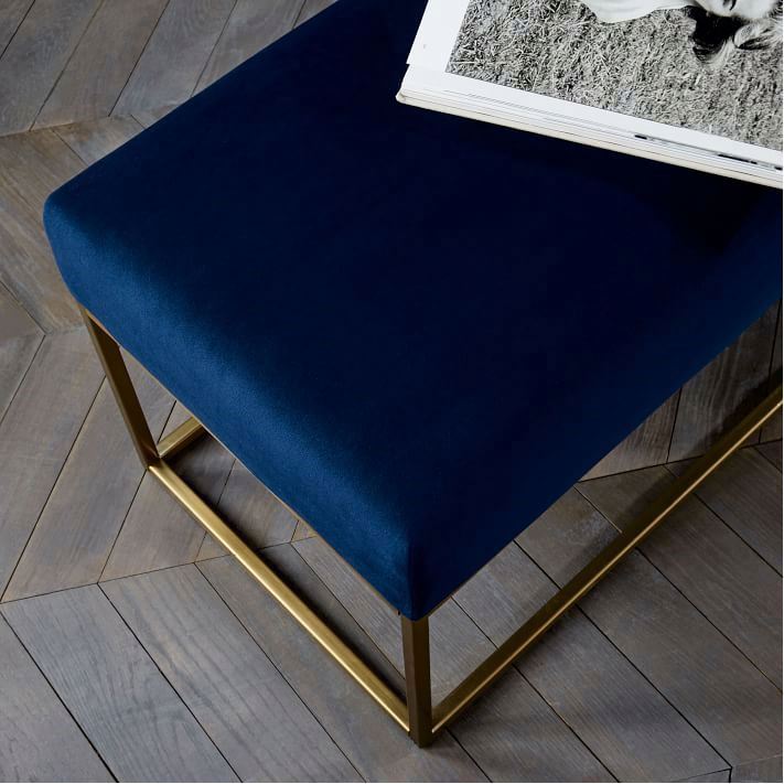 Bedroom Upholstered velvet stool