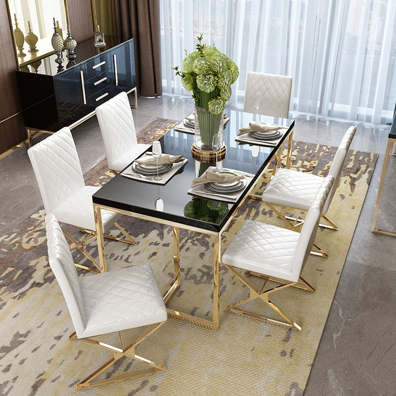 Modern Luxury Dining Chair Hotel Fabric Leather Chair 