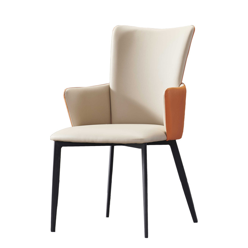 Good Price High Back PU leather With Metal Legs Dining Chair Modern