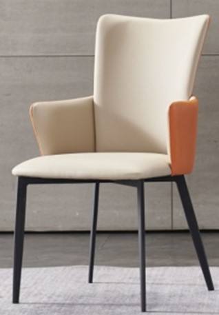 Good Price High Back PU leather With Metal Legs Dining Chair Modern
