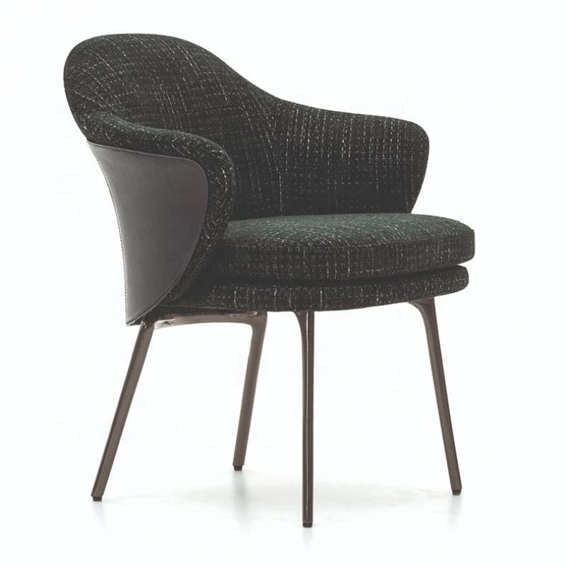 New Designer Leisure Dining Chair Series Modern Fabric Upholstered Leather 