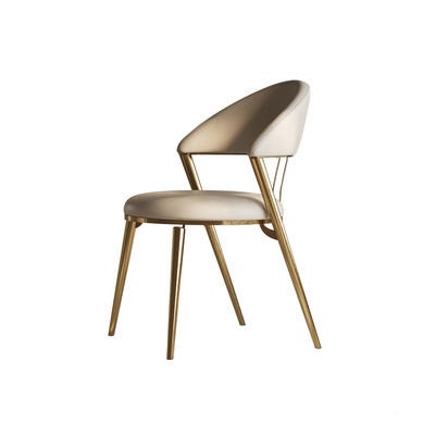 Light Luxury Modern Simple Italian Minimalist Stainless Steel Chair 