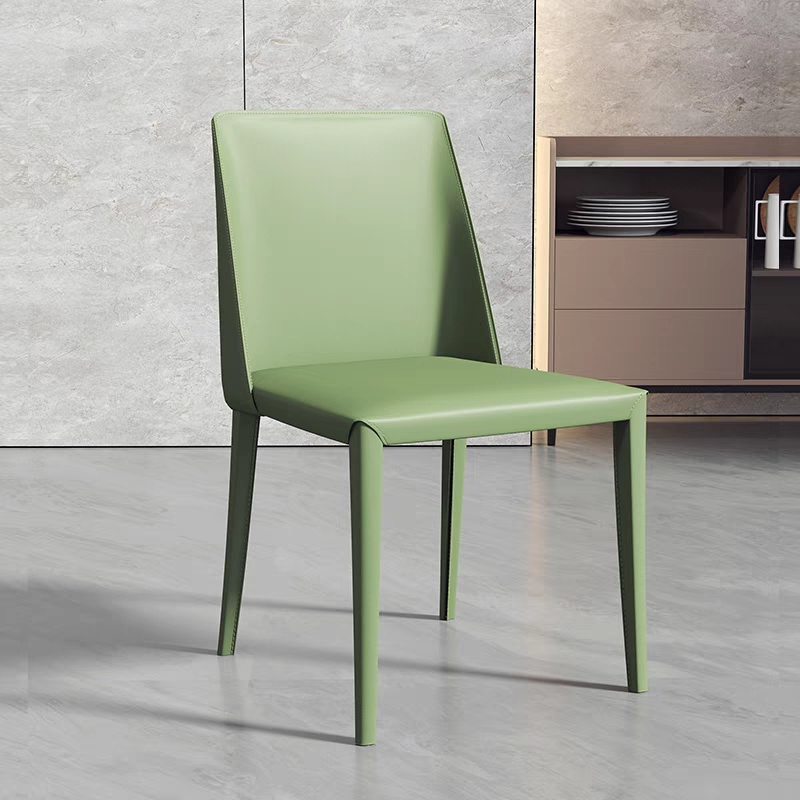 New Style armless  saddle leather modern luxury dining chair