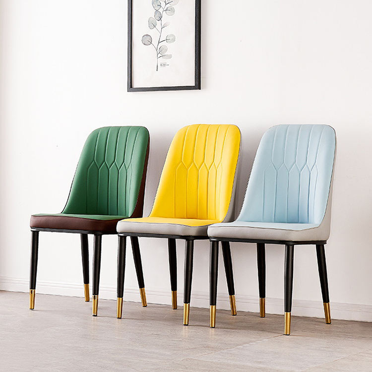 Nordic light luxury modern comfortable cushion high backrest chair