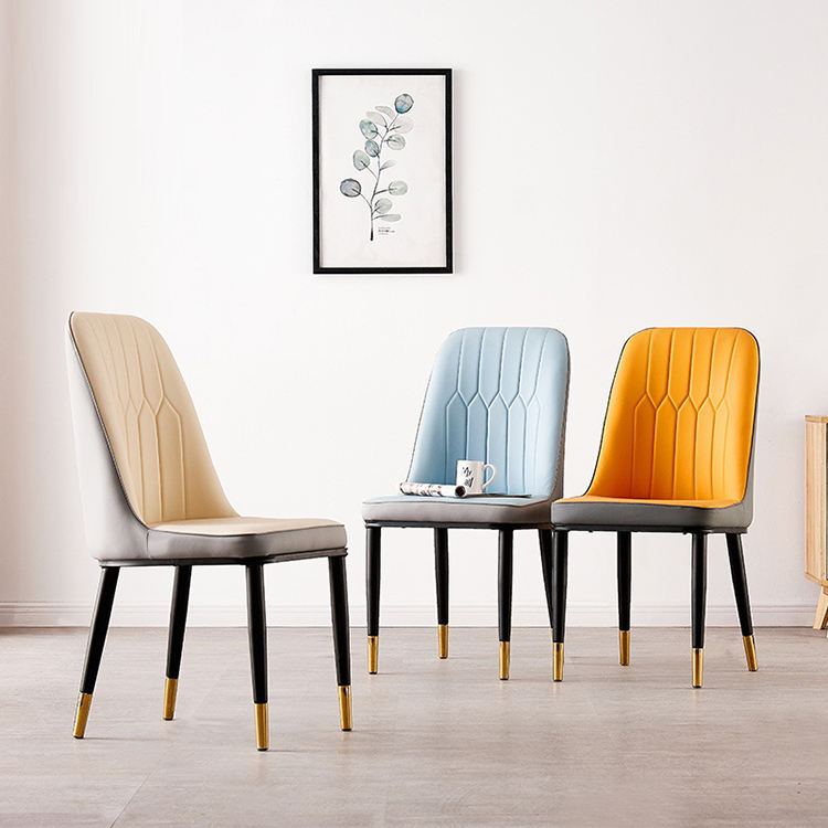 Nordic light luxury modern comfortable cushion high backrest chair