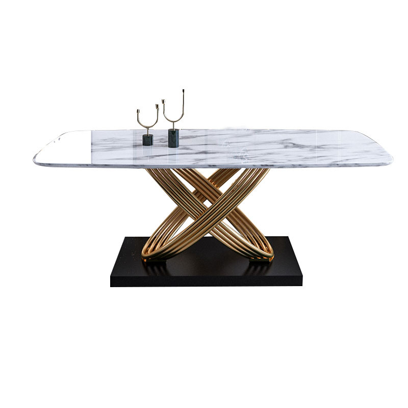 Modern luxury golden dining table