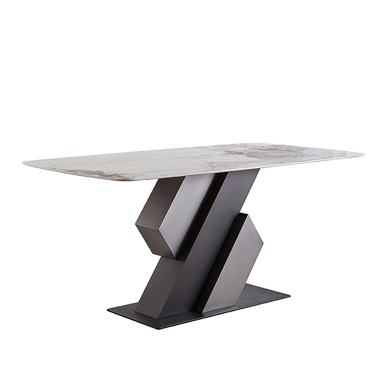 Light stone plate Simple modern dining table