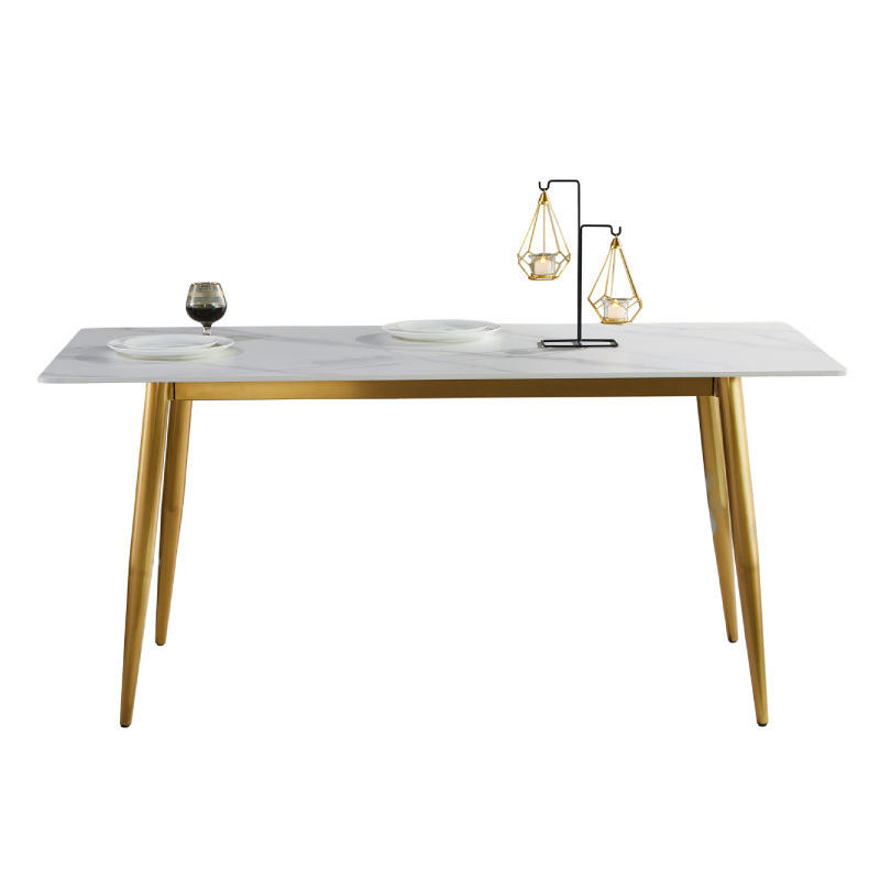 Simple modern design golden leg dining table