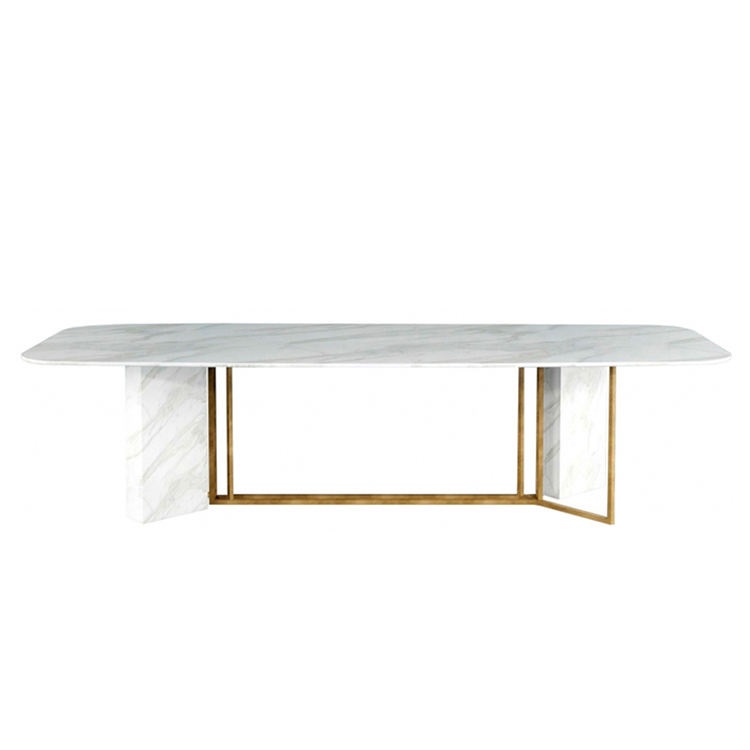 Fashion Minimalist Square Marble Dining Table