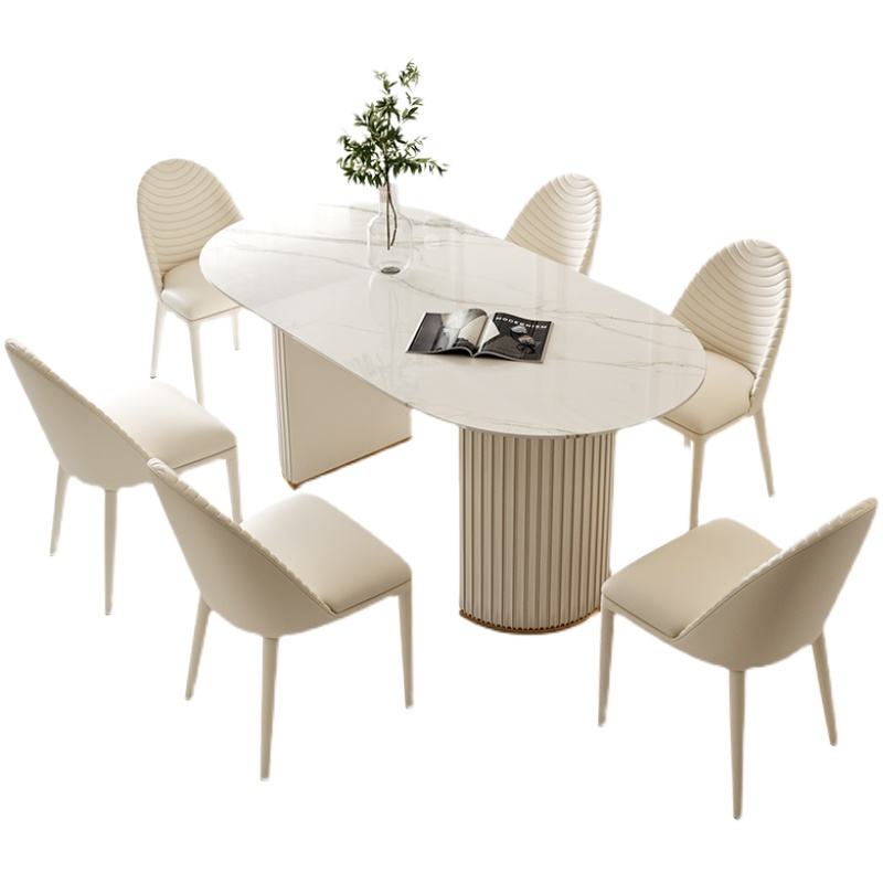 Modern simple rock plate dining table combination